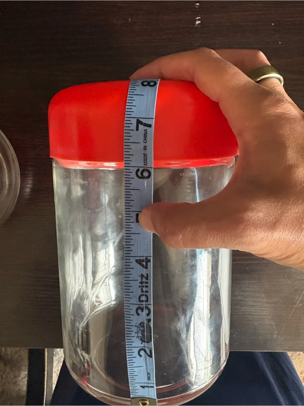 Massimo Vignelli Set of 2 Vintage Orange Glass Canisters.